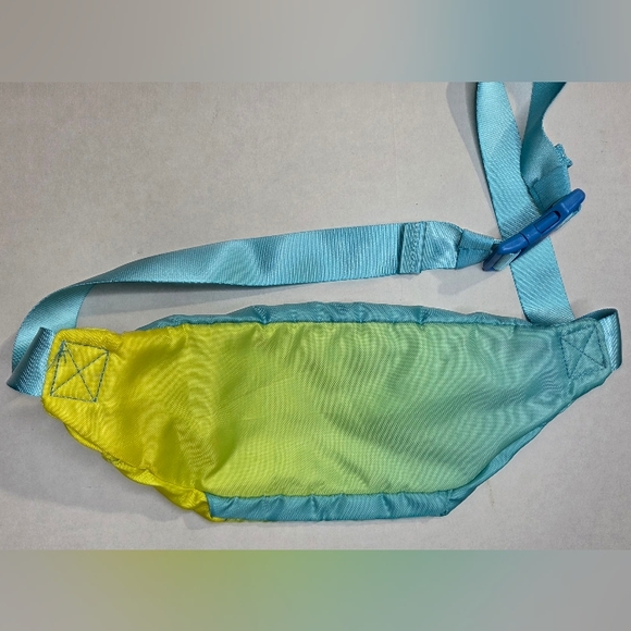 Hoka Waist Bag Fanny Pack Teal Blue/Yellow Logo Zipper Adjustable - Picture 10 of 12